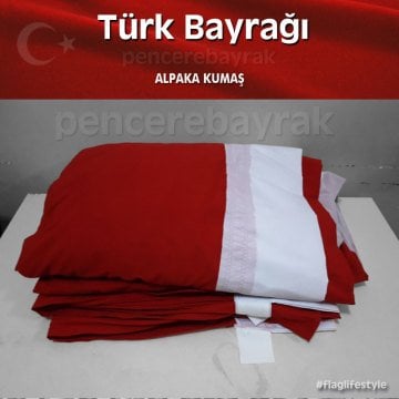 ☪ Türk Bayrağı Fiyatları ve Ölçüleri | Alpaka Kumaş | Büyük Ebatta 600x900 cm