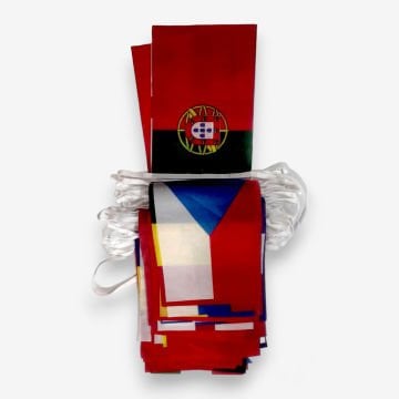 EURO 2028 (İpe Dizili Süsleme Bayrakları) 25 Metre