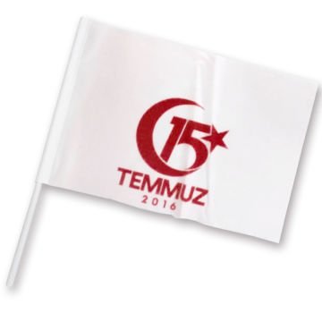 (2 Adet) 15 Temmuz Demokrasi Bayramı Sancağı Bayrak 25x35 cm