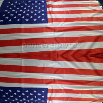 Amerikan Bayrağı | Lüks Kalite Raşel Kumaşa Tek Yön Baskılı