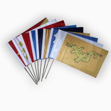 16 Büyük Türk Devleti Sopalı Bayrak Seti (30x45 cm)