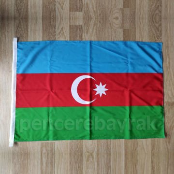 Azerbaycan Bayrağı | Özel Kalite Çift Kumaşa Baskılı