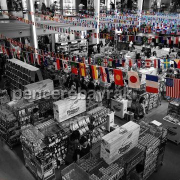 İpe Dizili Ülke Bayrakları 30X40 cm - 25 mt   | Pencere Bayrak