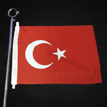 Duvar Tipi Teleskopik Bayrak Direği 150 cm Krom Kaplama