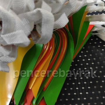 Baskısız Üçgen Bayrak – Sarı | Yeşil | Turuncu