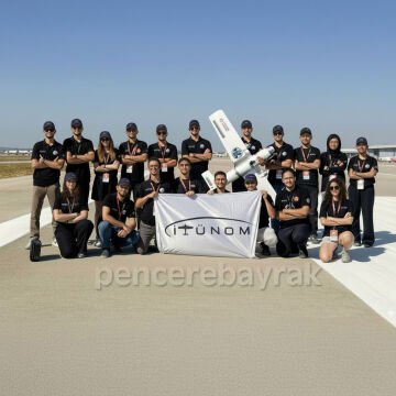 İTÜNOM İHA Takımı İçin Özel Üretim Kalite Gönder Bayrağı