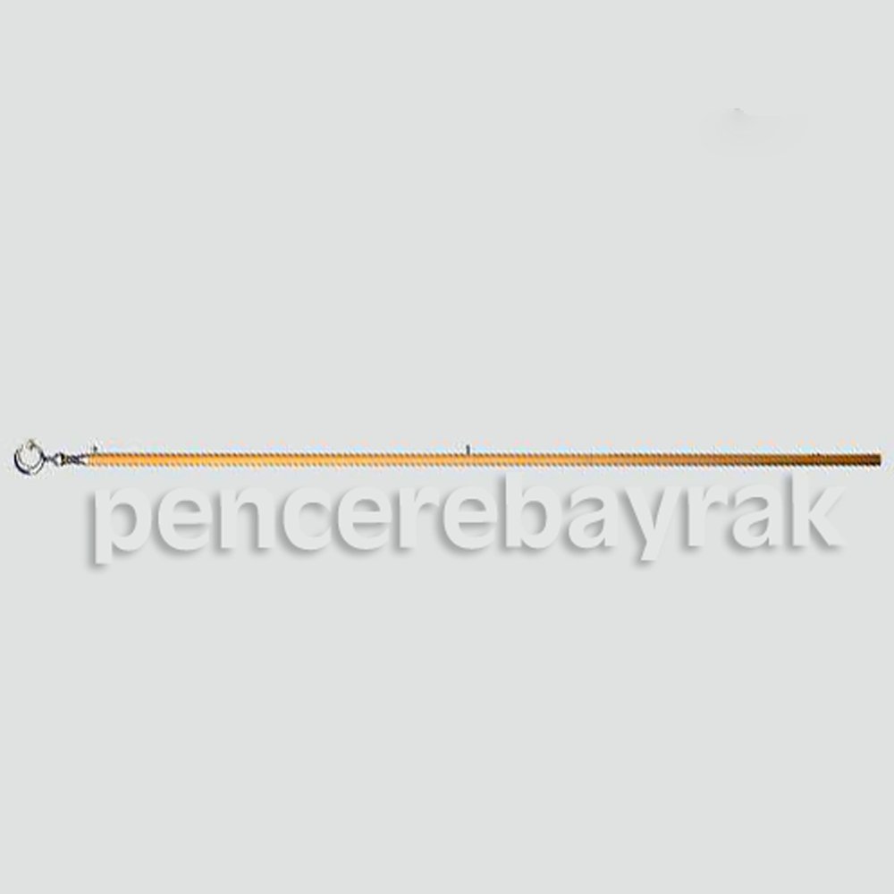 Tören Bayrak Direği - Ahşap | 225 cm | Alpaka Türk Bayraklı