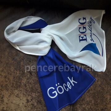 Özel Baskılı Şifon Fular & Şal – E.G.G. Yachting’e Özel Tasarım - Yatch Eşarp