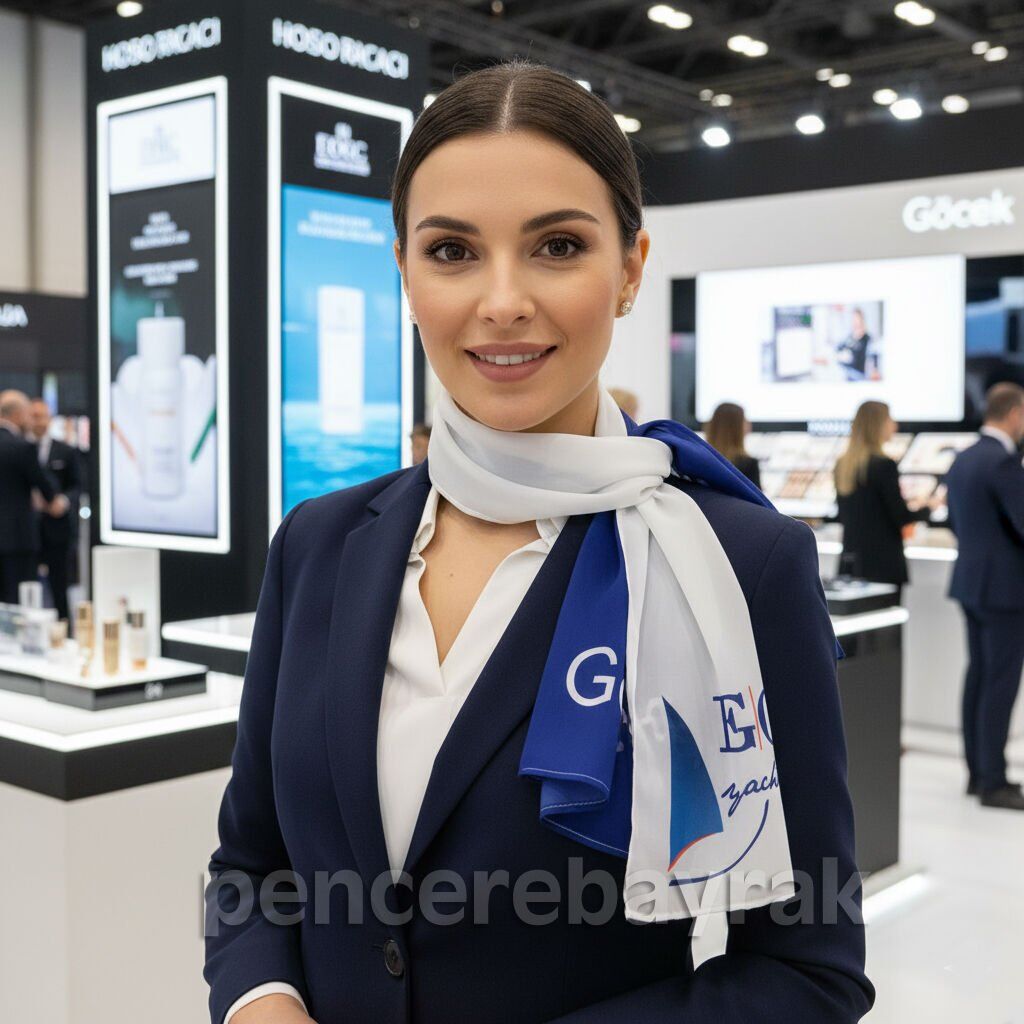 Özel Baskılı Şifon Fular & Şal – E.G.G. Yachting’e Özel Tasarım - Yatch Eşarp